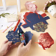 Fashewelry 40 juegos 4 colores ahuecados con cajas de dulces de papel con patrón de flores y 1 piezas de lazos de alambre metálico CON-FW0001-03-5