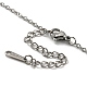 Halsketten mit Herzanhänger aus Messing mit Mikropflaster und Zirkonia zum Muttertag NJEW-R263-03A-P-3