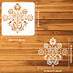 FINGERINSPIRE Damask Flower Stencil 11.8x11.8 inch Tribal Floral Plants Stencils Plastic Ethnic Sunflower Leaves Pattern Stencil Reusable DIY Art and Craft Stencil for Wood Wall Painting Home Decor DIY-WH0391-0475-2