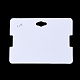長方形の紙のヘアゴムディスプレイカード  ホワイト  6.4x8.8x0.04cm  穴：7x15mm AJEW-A052-05-3