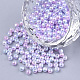 Perles en plastique imitation perles arc-en-abs OACR-Q174-3mm-01-1