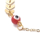 Bracelets de perles rondes au chalumeau mauvais œil BJEW-JB05941-03-2