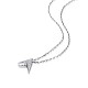 Tinysand Arrow Design 925 collane con pendente in argento sterling e zirconi cubici TS-N325-S-3