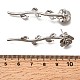 Messing-Blumen-Ohrstecker&nbsp;EJEW-P322-06B-P-5