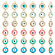 Arricraft 60 Stück 6 Farben Epoxidharz-Emaille-Anhänger mit bösem Blick RESI-AR0001-37-1