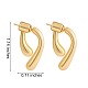 Alloy Twist Dangle Stud Earrings for Women JE1014A-3