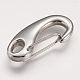 304 Stainless Steel Push Gate Snap Keychain Clasp Findings STAS-F083-01P-1