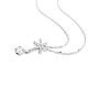 TINYSAND Chic Sterling Silver CZ Hearts Pendant Necklaces TS-N031-S-16-2