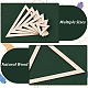 Benecreat 12 個三角形マクラメフレーム木製フープリングマクラメアートフレーム織りマクラメ diy クラフト作成ホーム壁掛け花輪装飾 DIY-BC0009-97-4
