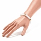 Weißes Acryl-Stretch-Armband mit gebogenem Rohr und ccb-Kunststoff für Damen BJEW-JB08126-02-3