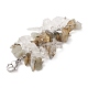 Natural Quartz Crystal & Labradorite Chip Beaded Pendant Decorations HJEW-JM01234-03-3
