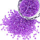 8/0 ガラスシードビーズ  色の内側  丸い穴  ラウンド  透明色の虹  暗紫色  2x1.5mm  穴：0.8mm  約450g /バッグ。 SEED-A016-2mm-213-01-1