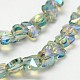 Rainbow Plated Faceted Butterfly Electroplated Glass Bead Strands EGLA-F105-08A-2