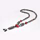 Buddhist Jewelry Natural Tibetan Agate Beaded Necklaces NJEW-F131-14-2