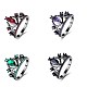 Gorgeous Brass Cubic Zirconia Finger Rings RJEW-BB23279-7A-2