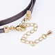 PU Leather Cord Choker Necklaces NJEW-H477-22G-4