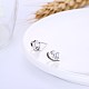 Exquisite 925 Sterling Silver Cubic Zirconia Stud Earrings EJEW-BB20078-5
