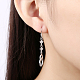 Brass Cubic Zirconia Dangle Earrings EJEW-BB16610-P-7