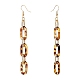 Acrylic & Aluminum Cable Chains Dangle Earrings EJEW-JE04243-3