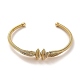 Bracelets manchette en acier inoxydable doré 304 pour femme BJEW-C050-01G-G-2