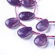 Lepidolita natural / hebras de perlas de piedra de mica púrpura G-E542-05C-3