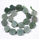 Verde naturale pietra avventurina fili di perline G-N326-04-2