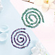 Gomakerer 4 fili 2 stili fili di perle di ametista naturale e avventurina verde G-GO0001-01-3