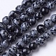 Chapelets de perles de flocon de neige en obsidienne naturelle G-D855-11-8mm-1