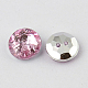 2-Hole Taiwan Acrylic Rhinestone Flat Round Buttons BUTT-F015-21mm-22-2