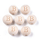 Unfinished Natural Wood European Beads WOOD-S045-143A-01B-1