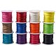 PandaHall 12 Colors 1mm Waxed Polyester Cord Thread Beading String for Jewelry Making and Macrame Supplies YC-PH0002-11-1