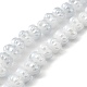 Perles de verre galvanoplastiques plaquées lustre nacré GLAA-G106-02A-PL03-1