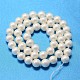 Redondo shell hebras de abalorios de perlas BSHE-L011-4mm-A013A-3