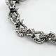 Fashionable Retro Jewelry 304 Stainless Steel Snake Bracelets for Men BJEW-L045-26-2