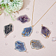 SUPERFINDINGS 2 sets 6 Styles Resin Big Pendants Set FIND-FH0006-12-4