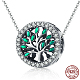925 Sterling Silver Cubic Zirconia Pendant Necklaces NJEW-FF0005-54AS-1