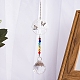 Lampadario con cristalli ciondolo a sospensione con prismi di chakra AJEW-I040-12P-3