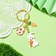Easter Egg & Rabbit & Carrot Alloy Enamel Pendant Keychain KEYC-JKC00580-4