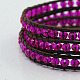 Glass Triple Wrap Bracelets BJEW-G435-06F-2
