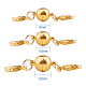 Mixed Color Round Brass Magic Magnetic Clasps with Lobster Claw Clasp Diameter 8-12mm KK-PH0013-06M-2