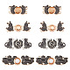 Nbeads 8 ensembles 4 styles alliage émail réglage taille tendeur boucle boutons FIND-NB0002-69-1