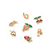 Fashewelry 16 pz 8 stile ottone micro pavé di ciondoli in zirconi cubici dorati ZIRC-FW0001-01-2