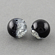 Chapelets de perles en verre craquelé peints à la bombe X-CCG-Q002-12mm-11-1