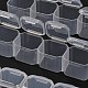 12 contenitore organizer con perline di plastica rettangolari a griglia CON-XCP0002-29-3