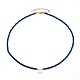 (vente de bijoux fêtes d'usine) colliers pendentif lettre coquille naturelle NJEW-JN03304-05-1