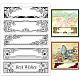 GLOBLELAND Vintage Label Frame Clear Stamps Retro Flower Border Silicone Clear Stamp Seals for Cards Making DIY Scrapbooking Photo Journal Album Decoration DIY-WH0167-56-975-1