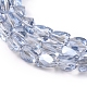 Chapelets de perles en verre électroplaqué EGLA-G035-A-PL01-3