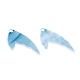 アクリルパーツ  天然石風  フィッシュテールの形  コーンフラワーブルー  31.5x16.5x2.4mm  穴：2mm KY-L080-012A-1
