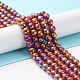 Electroplated Natural Red Agate Beads Strands G-Z038-B04-01AB-2