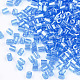 ガラスシードビーズを等級分けする  六角形（ツーカット）  透明色は光沢の  ドジャーブルー  1.5~2.5x1.5~2mm  穴：0.8mm  約2100個/袋  450 G /袋 SEED-S022-03J-2